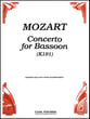 CONCERTO FOR BASSOON K191 BASSOON SOLO cover